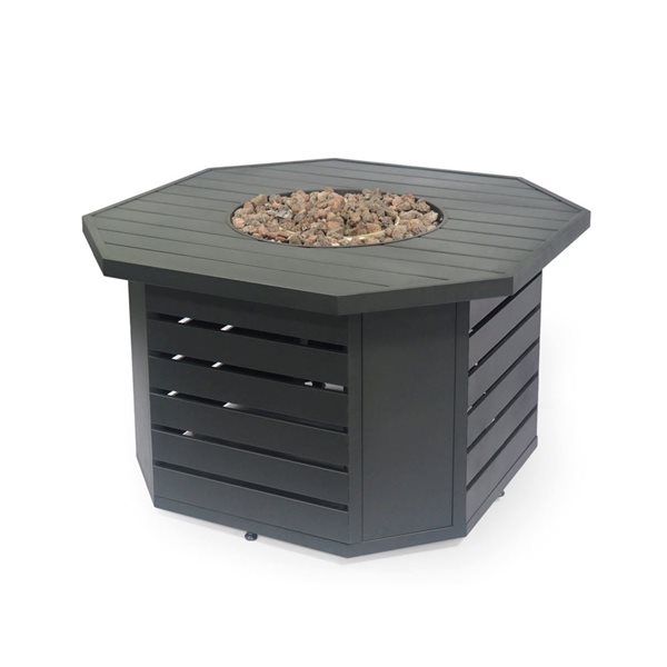 Flynama 50000 BTU Outdoor Octagon Iron Fire Pit - Black