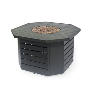 Flynama 50000 BTU Outdoor Octagon Iron Fire Pit - Black