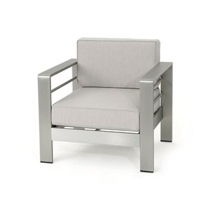 Chaise rembourrée démontable Cape Coral de Flynama, gris