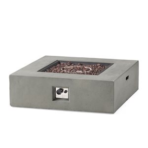 Flynama 50000 BTU Square Outdoor MgO Fire Table Tank - Light Grey