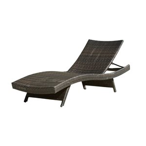 Flynama Salem PE Wicker Lounge Chair - Grey