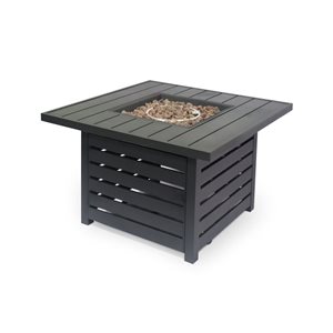 Flynama 50000 BTU Square Iron Fire Pit - Black