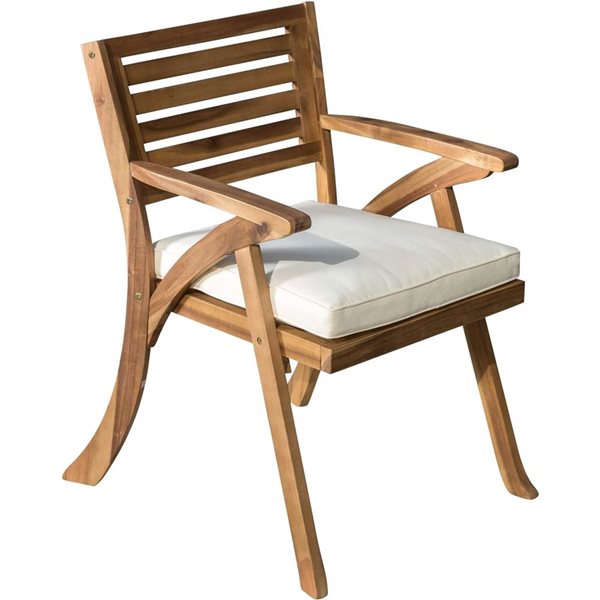 Jeu de 2 chaises de salle à manger en bois démontables Hermosa de Flynama, blanc