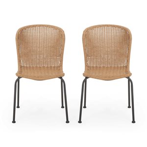 Ensemble de chaises tressées Boho de Flynama, 2 pièces