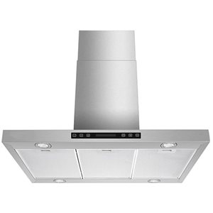 Agua Canada Hercules-ISL 500 CFM 30-in Stainless Steel Island Square Range Hood