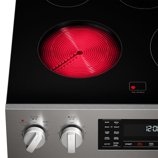 Cuisinière électrique Kenmore 30 po autoportante 5 brûleurs à convection et friture à air chaud 4,8 pi³