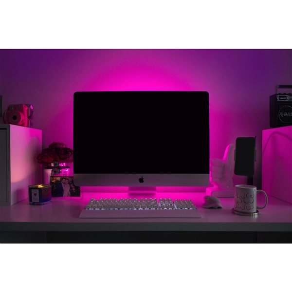 BAZZ 10-ft LED Dimmable RGB+White Strip Light Remote