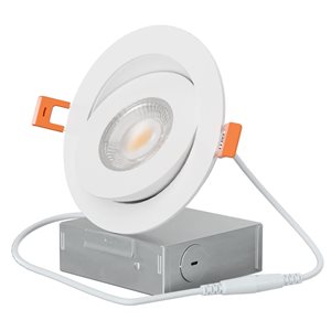 Luminaire encastré Studio par BAZZ 4 po DEL encastré blanc mat, 4/Paquet