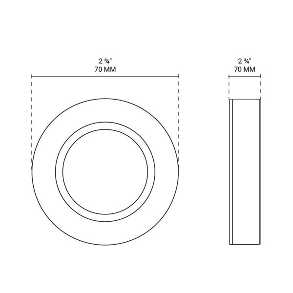 Lampes LED sous armoire BAZZ 360 Lumens 6W 3000K, 3/pqt