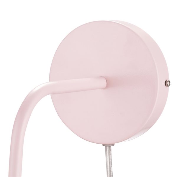 Globe Electric Novogratz Walter 1-Light Blush Pink Plug-in or Hardwire Wall Sconce