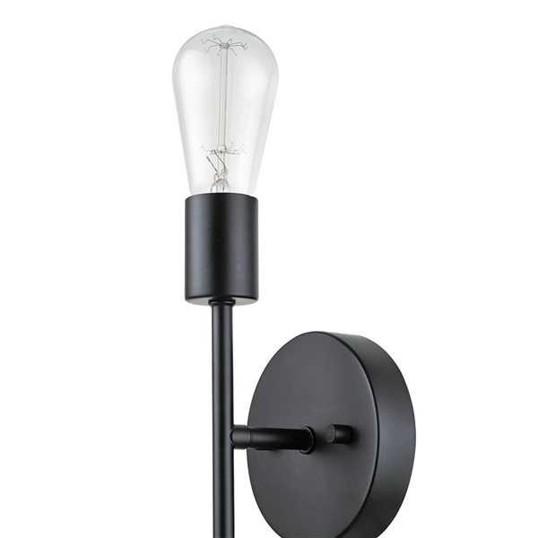 Globe Electric Alexandria 2-Light Matte Black Reversible Vanity Light