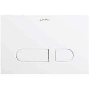 Duravit DuraSystem 8 1/2 x 3/8 x 5 3/4-in White Mechanical Flush Plate