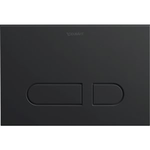 Duravit DuraSystem 8 1/2 x 3/8 x 5 3/4-in Black Mechanical Flush Plate
