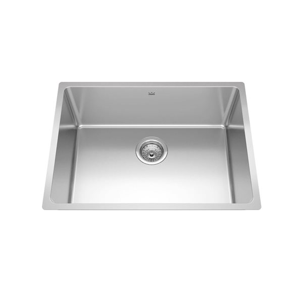 Évier de cuisine simple sous-plan en acier inoxydable Brookmore Franke 24,7 x 18,2 po