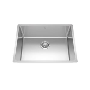 Évier de cuisine simple sous-plan en acier inoxydable Brookmore Franke 24,7 x 18,2 po