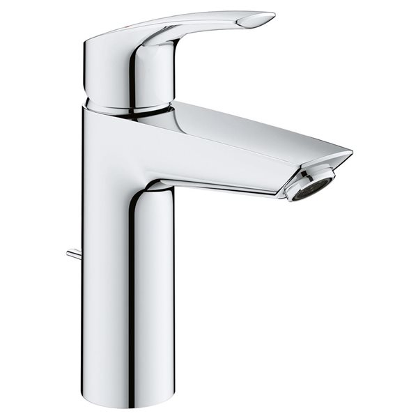 GROHE Eurosmart Polished Chrome Single-Handle Single-Hole Low-Arc Bathroom Sink Faucet