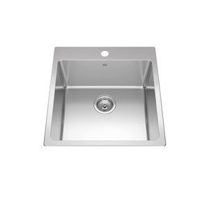 Franke Brookmore 20 x 20.9-in Stainless Steel Drop-in Single Bowl Kitchen Sink