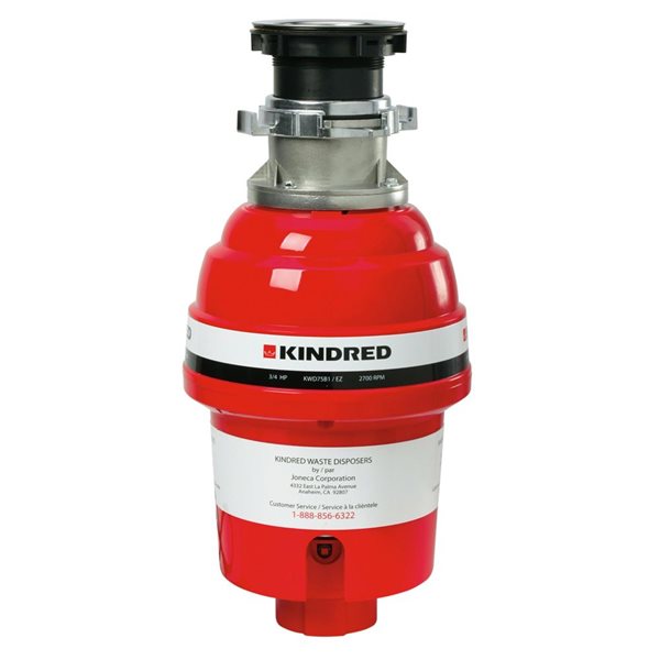 Kindred 3/4 HP Continuous Food Waster Disposer