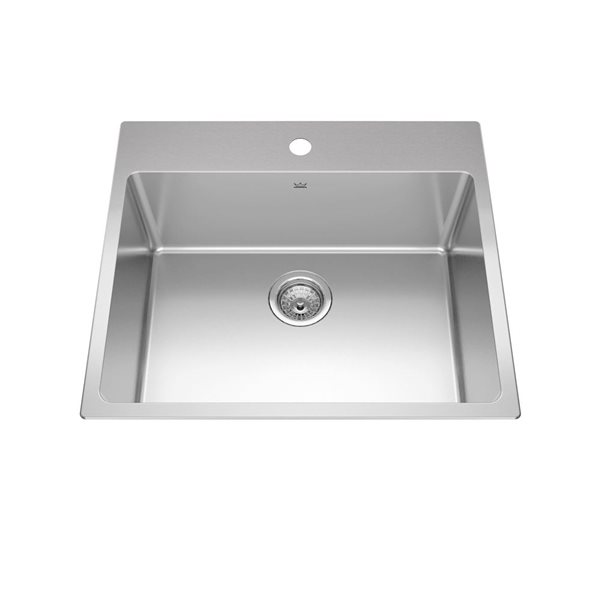 Franke Brookmore 25.1 x 22.1-in Stainless Steel Drop-in Single Bowl Kitchen Sink