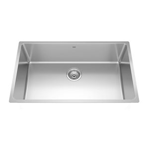 Évier de cuisine simple sous-plan en acier inoxydable Brookmore Franke 30,6 x 18,2 po