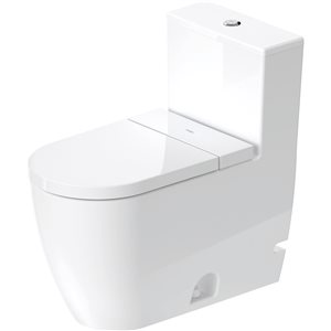 Toilette monobloc à 2 chasses ME by Starck Duravit en blanc 1,32 gpc avec SensoWash et HygieneGlaze