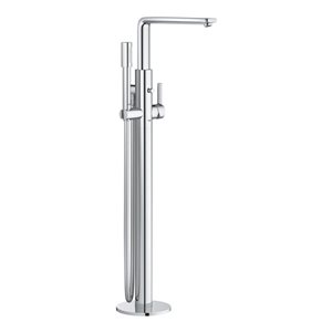 GROHE Lineare Chrome Single-Hole Floor-Mounted Bathtub Filler with Hand Shower