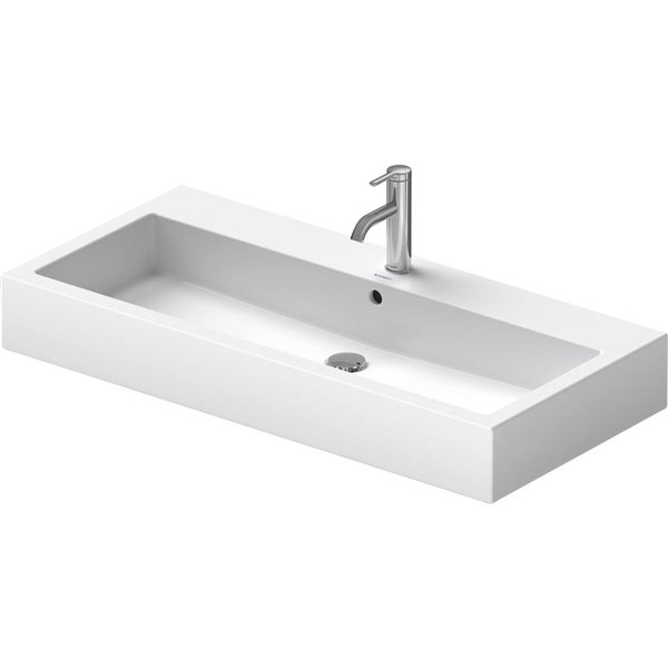 Duravit Vero 39-38-in White Vitreous China Wall-Mount Rectangular ...