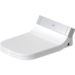 Siège et couvercle de toilette-bidet allongée à fermeture amortie SensoWash Starck C Duravit blanc 14 5/8 x 20 1/4 po