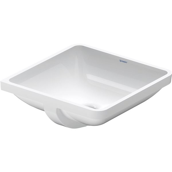 Lavabo rectangulaire sous-plan Starck 3 Duravit en porcelaine blanche 20,63 po avec trop-plein