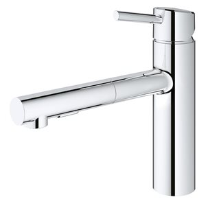 GROHE Concetto Chrome 1-Handle Pull-Out Dual-Spray Deck-Mount Kitchen Faucet