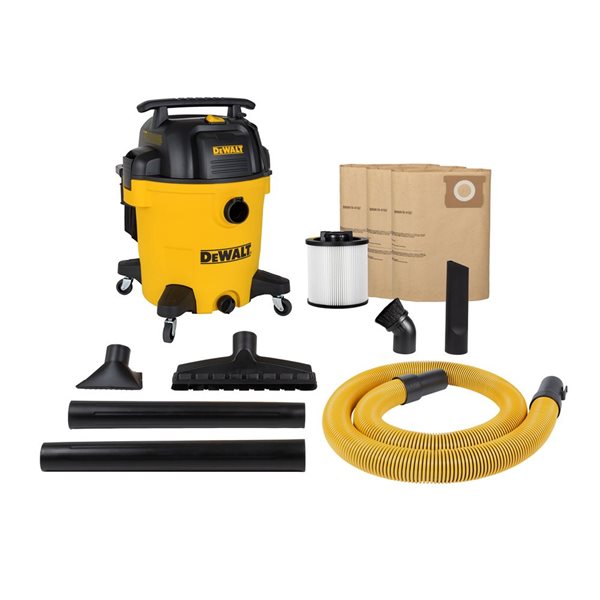 Aspirateur universel eaux et poussières DEWALT 12 gallons silencieux