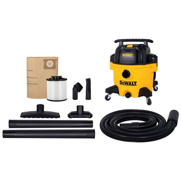 Aspirateur universel eaux et poussières DEWALT 10 gallons en plastique