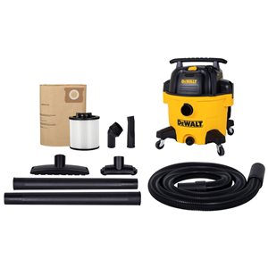 Aspirateur universel eaux et poussières DEWALT 10 gallons en plastique