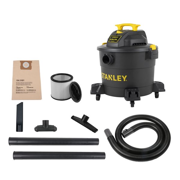 Aspirateur universel eaux et poussières Stanley 10 gallons en plastique