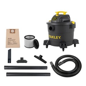 Aspirateur universel eaux et poussières Stanley 10 gallons en plastique