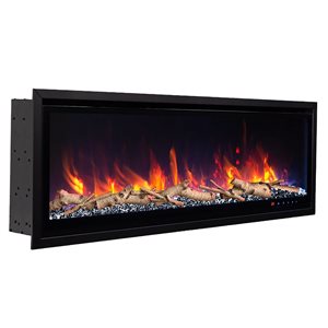 Foyer électrique ActiveFlame Pro Series de la collection Black Diamond, 60 po