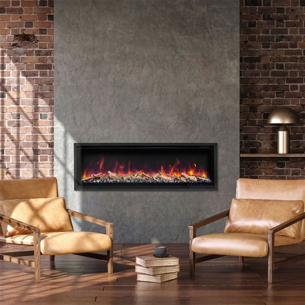 ActiveFlame Pro Series Black Diamond 60-in 5000 BTU Electric Fireplace