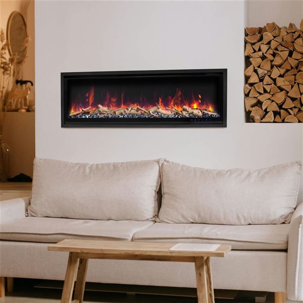 ActiveFlame Pro Series Black Diamond 50-in 5000 BTU Electric Fireplace