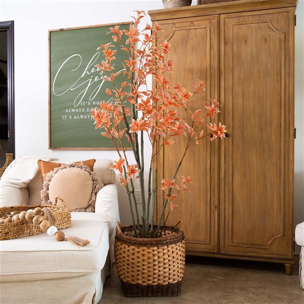 Nearly Natural 6-ft Autumn Pieris Artificial Tree