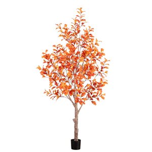 Nearly Natural 9-ft Autumn Oak Artificial Tree