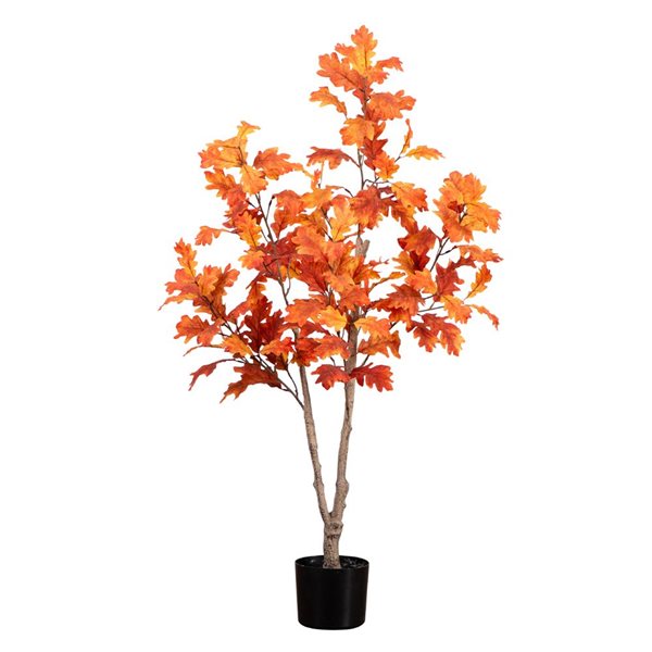 Nearly Natural 4-ft Autumn Oak Artificial Tree