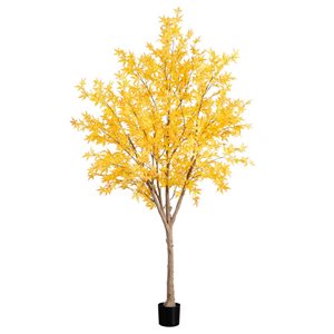 Nearly Natural 9-ft Autumn Maple Artificial Tree+E9