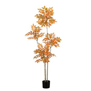 Nearly Natural 5-ft Autumn Minimalist Sumac Artificial Tree