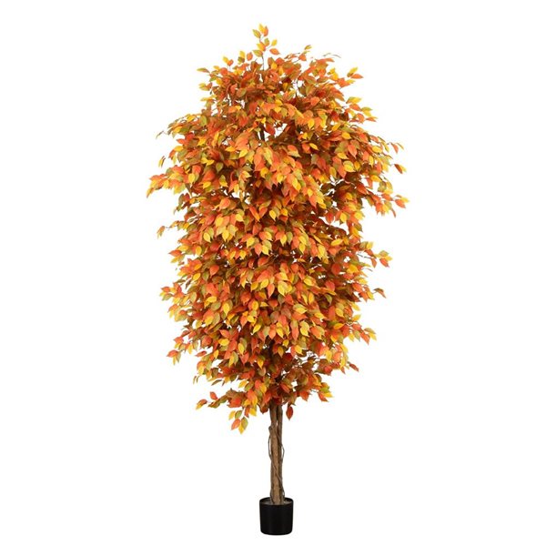 Nearly Natural 9-ft Autumn Ficus Artificial Tree