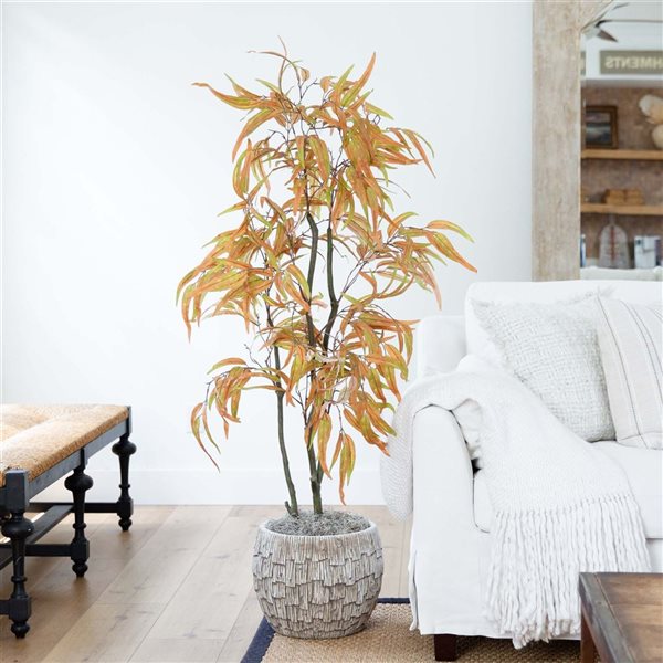 Nearly Natural 5-ft Autumn Wispy Eucalyptus Artificial Tree