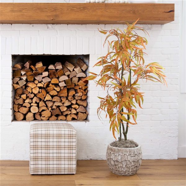 Nearly Natural 5-ft Autumn Wispy Eucalyptus Artificial Tree