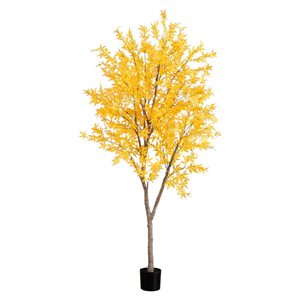 Nearly Natural 8-ft Autumn Maple Artificial Tree