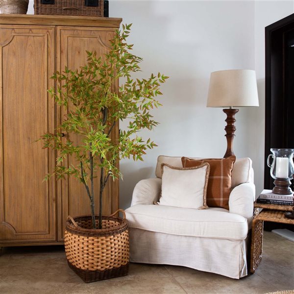Nearly Natural 6-ft Autumn Nandina Artificial Tree