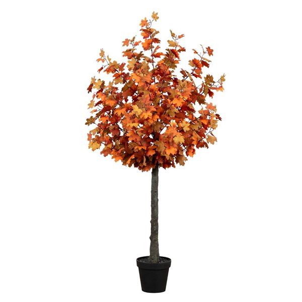 Nearly Natural 6-ft Autumn Lush Maple Artificial Tree