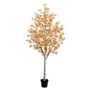 Nearly Natural 8-ft Artificial Autumn Fall Eucalyptus Tree